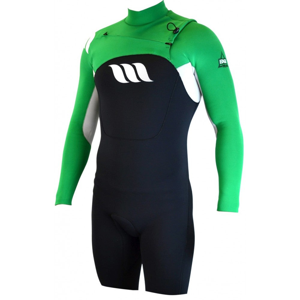Spring Suit West Edge 2/2 Chest Zip Manga Comprida Preto/Verde