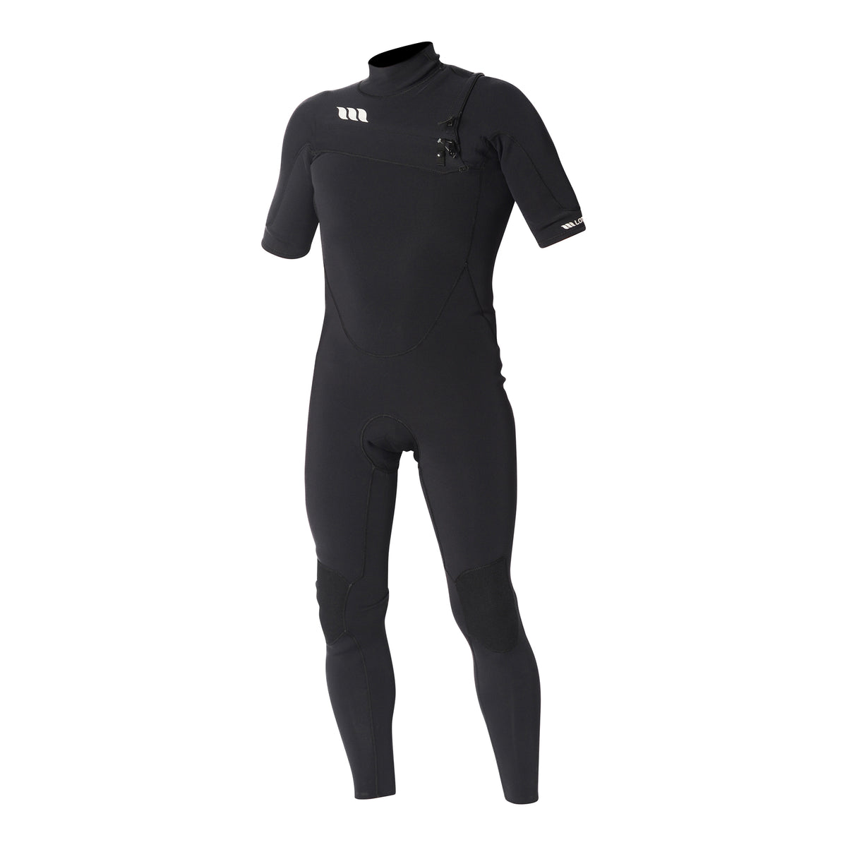 Fato de Surf West Lotus Fluid 2/2 Chest Zip Manga Curta Preto