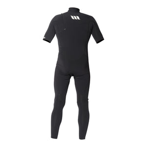 Fato de Surf West Lotus Fluid 2/2 Chest Zip Manga Curta Preto