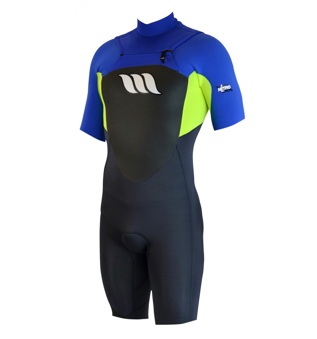 Spring Suit Júnior West Nitro 2/2 Chest Zip Manga Curta Prata/Limão