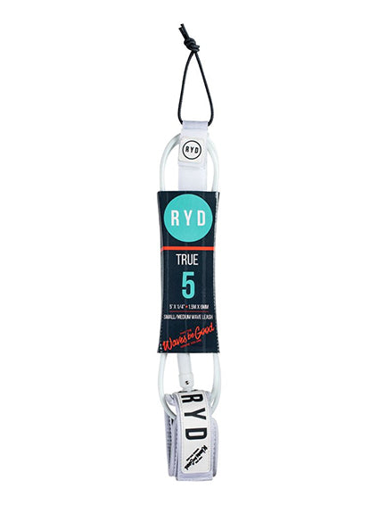 Leash de Tornozelo RYD True 5' — White / Grey