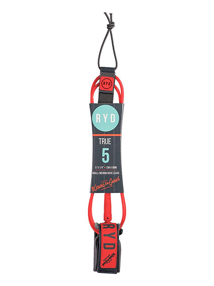 Leash de Tornozelo RYD True 5' — Coral / Grey